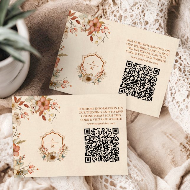 Western Country Bohemian Floral Wedding Enclosure Card (Creator Uploaded)