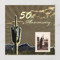 western country cactus 50th wedding anniversary