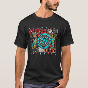 Western Country Christmas Joy Buffalo Turquoise Co T-Shirt