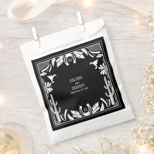 Western Country Cowboy Rustic Wedding  Favour Bag