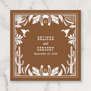 Western Country Cowboy Rustic Wedding  Favour Tags