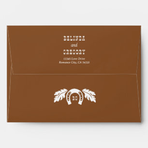 Western Country Cowboy Rustic Wedding Invite Envelope