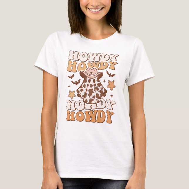 Western Country Cowgirl Howdy Funny Halloween T-Shirt (Front)