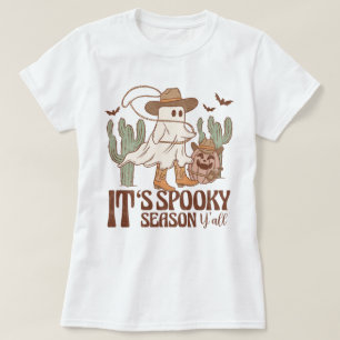Western Country Cowgirl Spooky Season Halloween T-Shirt