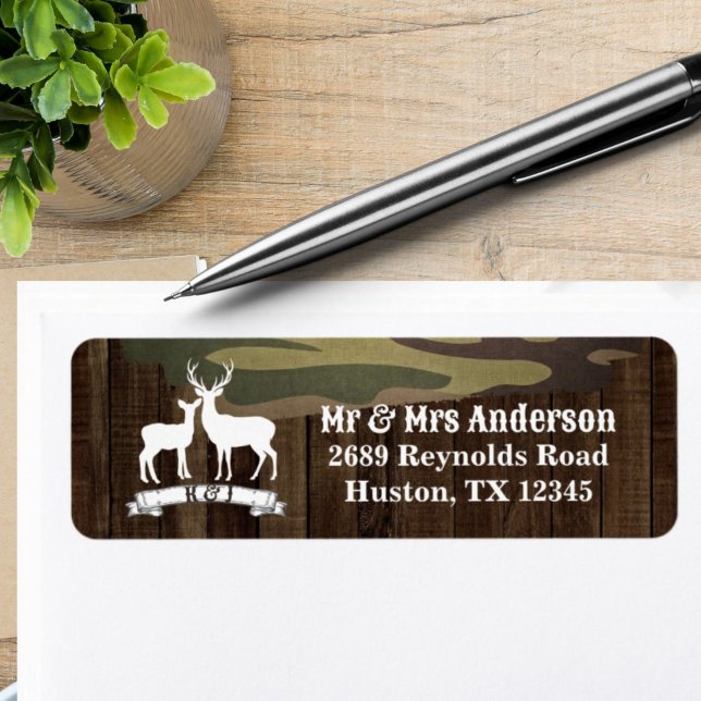Western Country Deer The Hunt Is Over Wedding (Western Country Deer The Hunt Is Over Wedding Label)