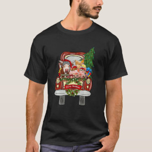 Western Country Farm Animals Merry Xmas Cows Pigs  T-Shirt