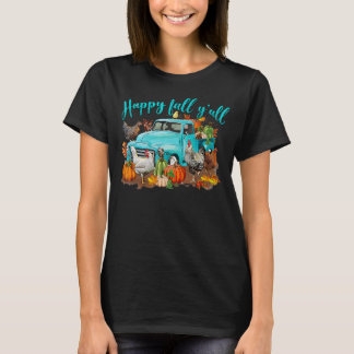 Western Country Happy Fall Y'all Chicken T-Shirt