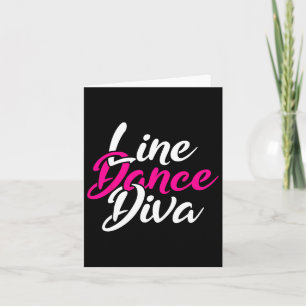 Western Country Line Dancing Diva Women Gift Line Card