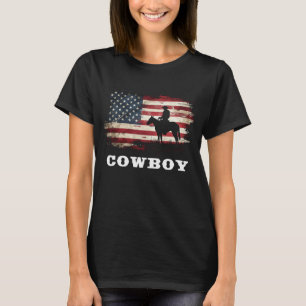 Western Country Men Rodeo Southern Retro Cowboy T-Shirt