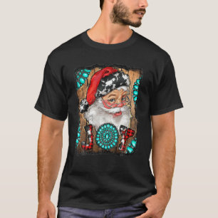 Western Country Merry Christmas Santa Claus Joy Co T-Shirt