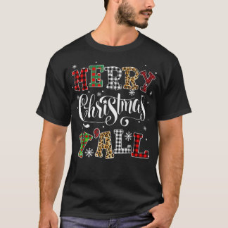 Western Country Merry Christmas Ya'll Leopard Buff T-Shirt