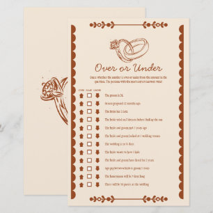 Western Country Over or Under Bridal Game