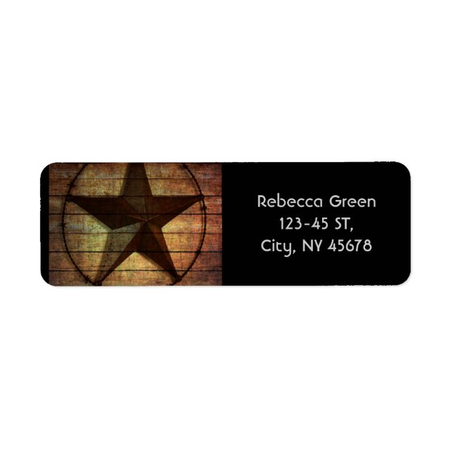 Western Country Primitive Grange Wood Texas Star (Devant)