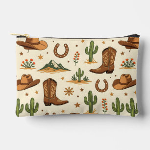 Western country theme with cactus accessory pouch