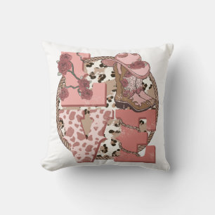 Western Country Valentine's Day Love Throw Pillow