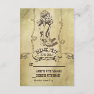 western country wedding RSVP