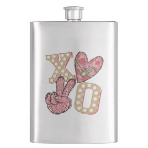 Western Country Xoxo   Hugs and Kisses Hip Flask