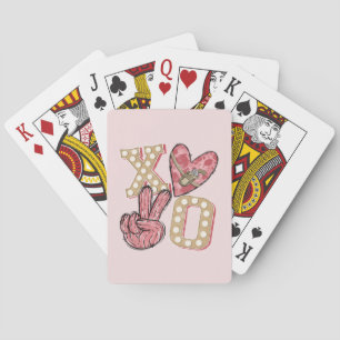 Western Country Xoxo   Hugs and Kisses Playing Cards