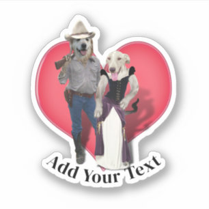 Western Couple Cowboy Dog