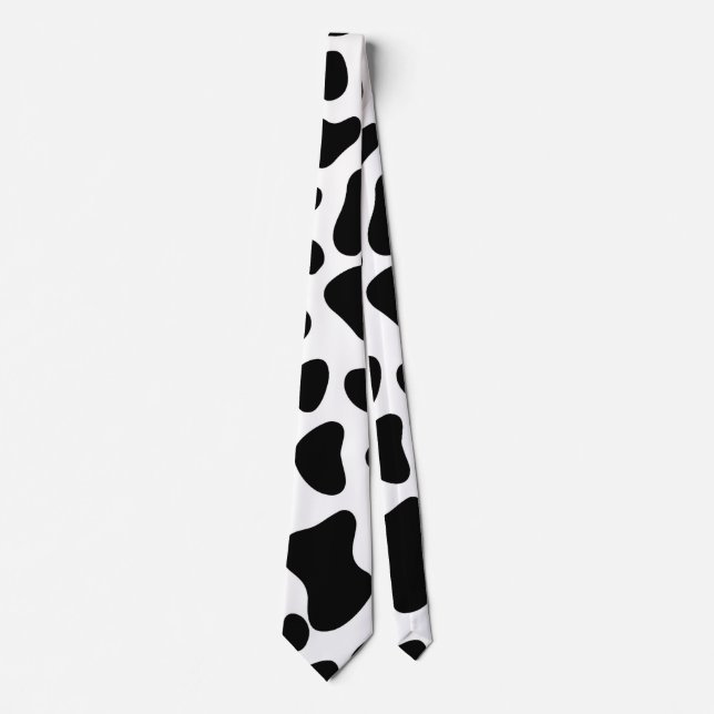 Western Cow Black n White Tie (Front)