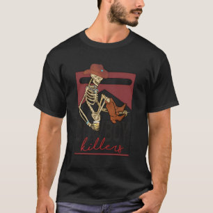 Western Cow Punchy Cow Ers Skull Skeleton T-Shirt