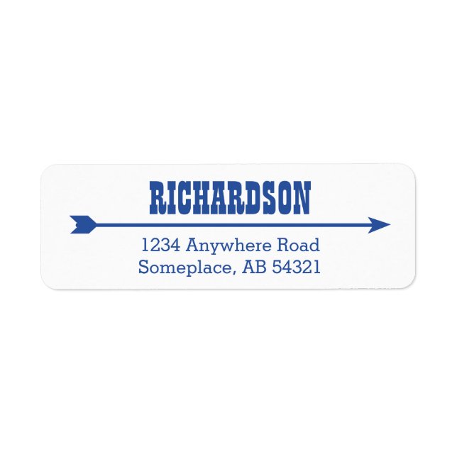 Western Cowboy Arrow Poster Recherché Navy Blue (Devant)