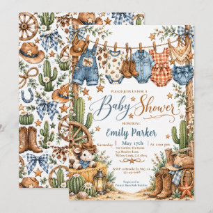 Western Cowboy Baby Shower Invitation