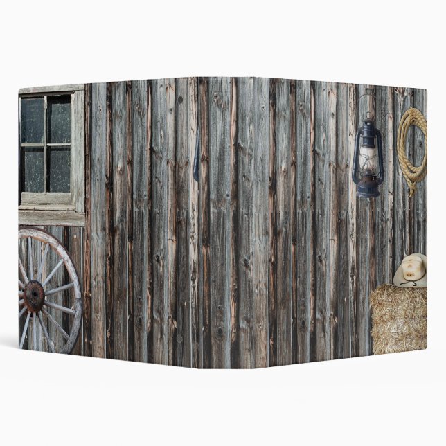 Western Cowboy Barn Tapestry Binder (Background)