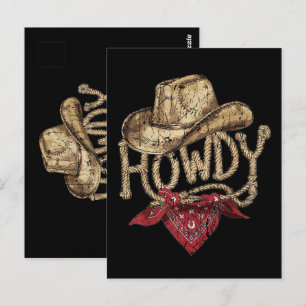 Western Cowboy Birthday Party  Postcard