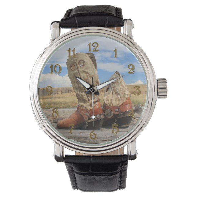 Western Cowboy Boots and Spurs Watch (Front)