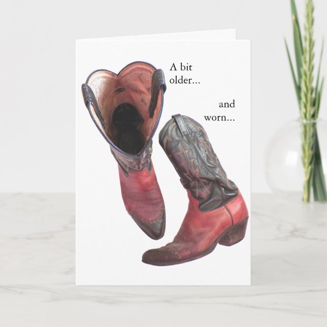 Western Cowboy Boots Father's Day Card (Front)