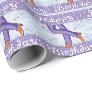 Western Cowboy Boots Line Dancer Happy Birthday Wrapping Paper