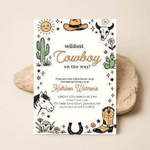 Western Cowboy Boy Baby Shower Invitation