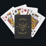 Western Cowboy Bull Skull Logo Black Groomsmen Playing Cards<br><div class="desc">Personalized gifts for groomsmen with western cowboy theme. Decorated with cowboy hat with vintage western font. Text and colour are editable using the Design Tool to fit your occasion. Get this customize gift for wedding,  bachelor party,  engagement party or any other special occasions.</div>
