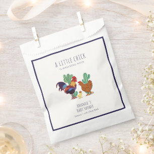 Western Cowboy Cactus Rooster Chicken Baby Shower  Favour Bag
