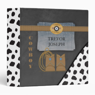 Western Cowboy Chalkboard Album Binder