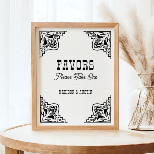 Western Cowboy Country Wedding Favours Sign (Creator Uploaded)