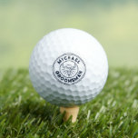 Western Cowboy Cow Skull Logo Customized Groomsmen Golf Balls<br><div class="desc">Personalized gifts for groomsmen with western cowboy theme. Decorated with cowboy hat with vintage western font. Text and colour are editable using the Design Tool to fit your occasion. Get this customize gift for wedding,  bachelor party,  engagement party or any other special occasions.</div>
