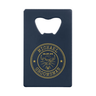 Western Cowboy Cow Skull Logo Groomsmen Customisé