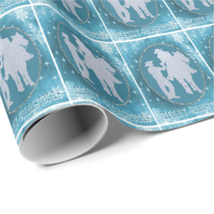 Western Cowboy Cowgirl Horse Holiday Gift Wrap