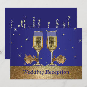 Western Cowboy Cowgirl Wedding Invite Reception