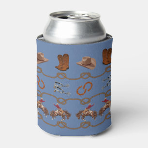 Western Cowboy Essentials Can Cooler
