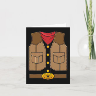 Western Cowboy Halloween Boys Kids Card