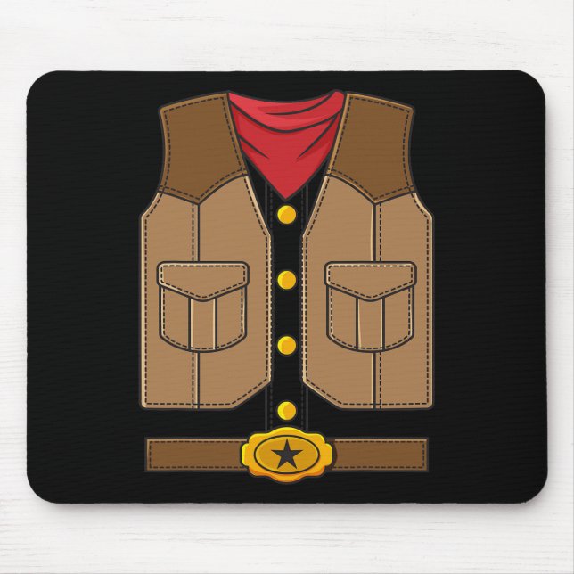 Western Cowboy Halloween Boys Kids  Mouse Pad (Front)
