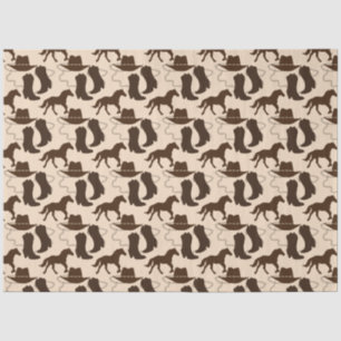 Western Cowboy Hat Boots Horse Tissue Paper