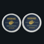 Western Cowboy Hat Elegant Personalized Groomsmen Cufflinks<br><div class="desc">Personalized gifts for groomsmen with western cowboy theme. Decorated with cowboy hat with vintage western font. Text and background colour are editable using the Design Tool to fit your occasion. Get this customize gift for wedding,  bachelor party,  engagement party or any other special occasions.</div>