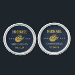 Western Cowboy Hat Elegant Personalized Groomsmen Cufflinks<br><div class="desc">Personalized gifts for groomsmen with western cowboy theme. Decorated with cowboy hat with vintage western font. Text and background colour are editable using the Design Tool to fit your occasion. Get this customize gift for wedding,  bachelor party,  engagement party or any other special occasions.</div>