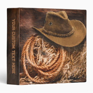 Western Cowboy Hat Rope Barn Hay  Binder