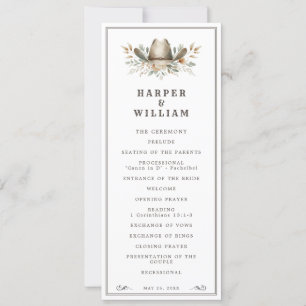 Western cowboy hat wedding program
