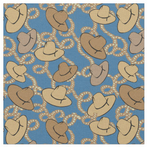 Western Cowboy Hats and Lassos Fabric